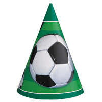 3D Soccer Party Hats 8 Pack- main image