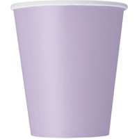 Lavender Paper Cups 270ml 8 Pack- main image