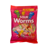 Lolliland Sour Worms 140g Bag- main image