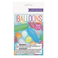 100 x Party Balloons - Assorted Shapes & Colours- main image