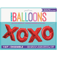 XOXO Red 35.5cm Foil Letter Balloon Kit- main image