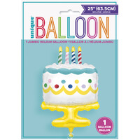 Giant Birthday Cake 63.5cm Foil Balloon- main image