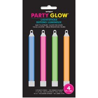 Glowsticks Assorted Colours 10cm 4 Pack- main image