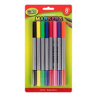 Marker Colour Fine Tip Dual Tips 8pk- main image