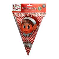 Christmas Elves Behaving Badly Elf Bunting Flag- main image