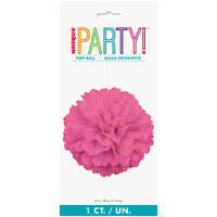 Puff Ball Decor Hot Pink 40cm- main image