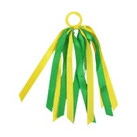 Green & Gold Tassel Hair Ties - 2 Pack- main image