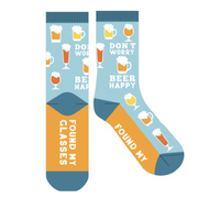 Frankly Funny Novelty Socks - Don't Worry Beer Happy- main image