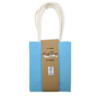 Artwrap Mix Paper Kraft Bag 5 Pack Light Blue Small- main image