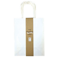 Artwrap Mix Paper Kraft Bag 5 Pack White Medium- main image