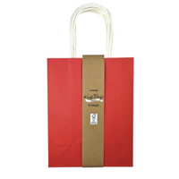 Artwrap Mix Paper Kraft Bag 5 Pack Red Medium- main image