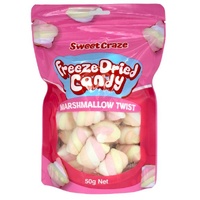 Sweet Craze Freeze Dried Candy Marshmallow Twist 50g- main image