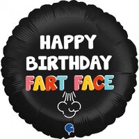 Foil Balloon 18" Happy Birthday Fart Face- main image