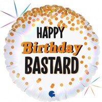 Foil Balloon 18" Happy Birthday Bastard- main image