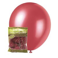 30cm Pink Metallic Latex Balloons 25 Pack- main image