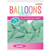 Tiffany Blue Pastel Macaron Balloons 30cm 25 Pack- main image