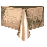 Metallic Soft Rose Gold Plastic Tablecover Rectangle 137cm x 274cm- main image