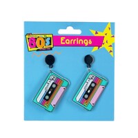 1980's Retro Cassette Tape Earrings- main image