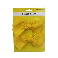 Yellow Hair Clip Bow - 2 Pack- main image