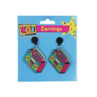 Retro Ghetto Blaster Boom Box 1980s Earrings 1 Pair- main image