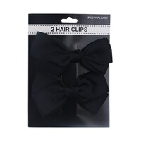 Black Hair Clip Bow - 2 Pack- main image