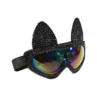 BLACK RHINESTONE CAT GOGGLE- main image