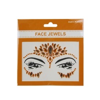 Stick On Orange Face Jewellery- main image