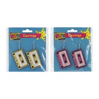 80s Retro Cassette Tape Earrings- main image