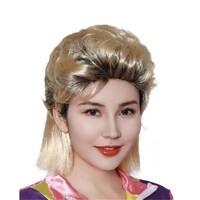 Female 80s Blonde Mullet Wig- main image