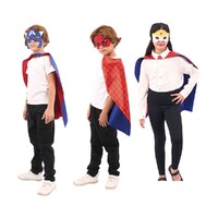 Superhero Mask & Cape 69cm - 3 Assorted Captain America, Wonder Woman, Spiderman- main image