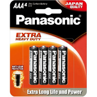 Panasonic AAA Extra Heavy Duty Battery 4 Pack- main image