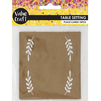 Paper Place Cards with Leaf 10 Pack- main image