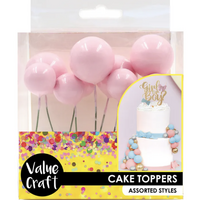 Cake Topper Balls Baby Pink 10 Pack- main image