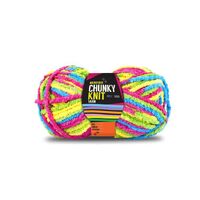 Chunky Knitting Wool/Yarn 100G - Mix Bright Colours - 3 Ply Microfiber 100% Polyester- main image