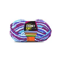 Chunky Knitting Wool/Yarn 100G - Mix Purple Blue - 3 Ply Microfiber 100% Polyester- main image