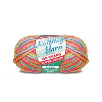 Knitting Yarn 100% Acrylic 8ply 100g Jewel Colour Mix- main image