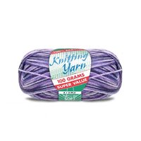 Knitting Yarn 100% Acrylic 8ply 100g Purple Mix- main image