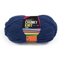 Chunky Knitting Wool/Yarn 100G - Blue - 3 Ply Microfiber 100% Polyester- main image