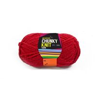 Chunky Knitting Wool/Yarn 100G - Red - 3 Ply Microfiber 100% Polyester- main image