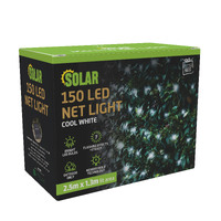 Festive Magic Solar Powered 150 LED Net Lights Cool White- main image