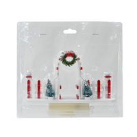 Light Up Christmas Village Gate Arch with Bristle 19cm- main image