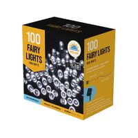 100 LED Solar Fairy Lights - Cool White- main image