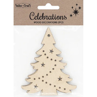 MDF Wooden Christmas Trees 2 Pack- main image