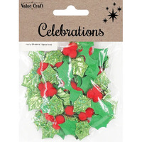 Christmas Holly with Pom Pom Berries 15 Pack- main image