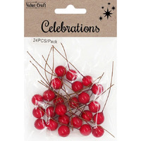 Christmas Holly Berries Red 24 Pack- main image