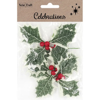 Large Holly Leaf & Red Berry 4 Pack- main image