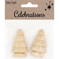 Wooden 3D Christmas Trees 2 Pack- main image