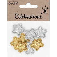 Christmas Felt Glitter Mini Star 8 Pack- main image