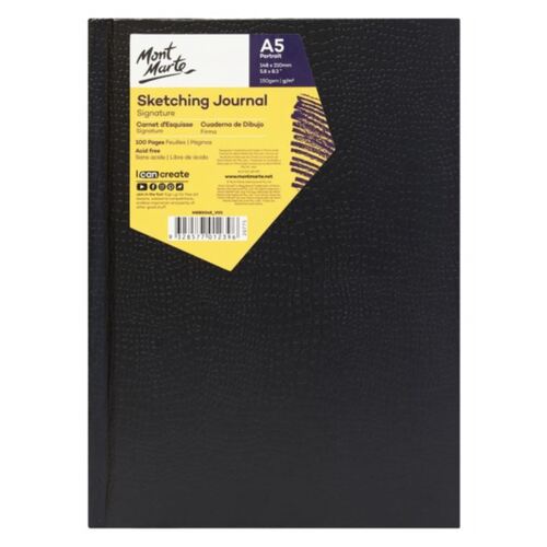 Mont Marte Sketch Book Hard Cover A5 110gsm 220pg