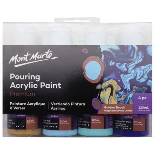 Mont Marte Acrylic Paint Pens Dual Tip Gold 2pc